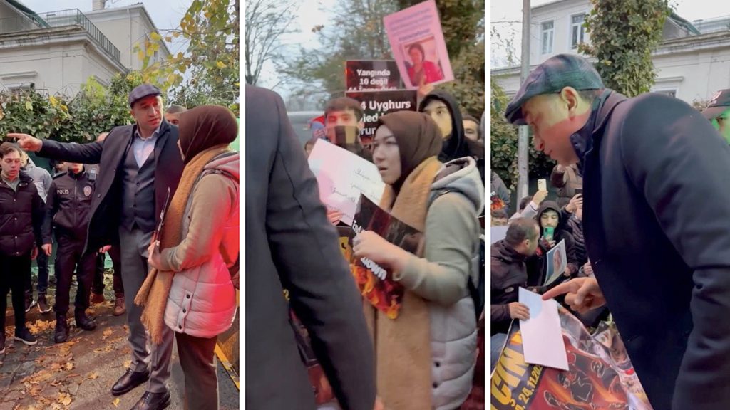 ‘Siz Uygur kardeşlerimize baskı uygulayan Çin polisi misiniz?’