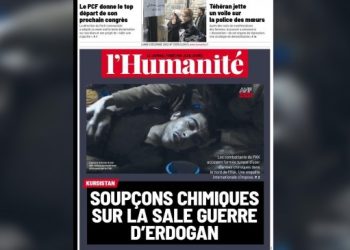Kimyasal saldırılar L’Humanite’nin manşetinde