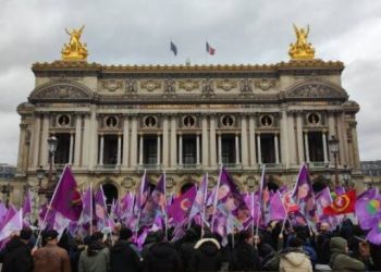 Fransa Adalet Bakanlığı önünde eylem