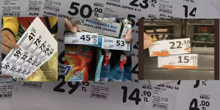 Asgari ücret arttı, marketlerde fiyatlar anında değişti