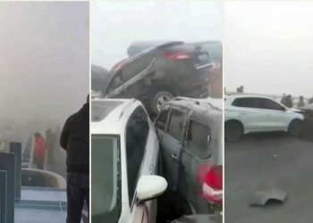 Çin'de 200'den fazla araç birbirine girdi, bir kişi öldü