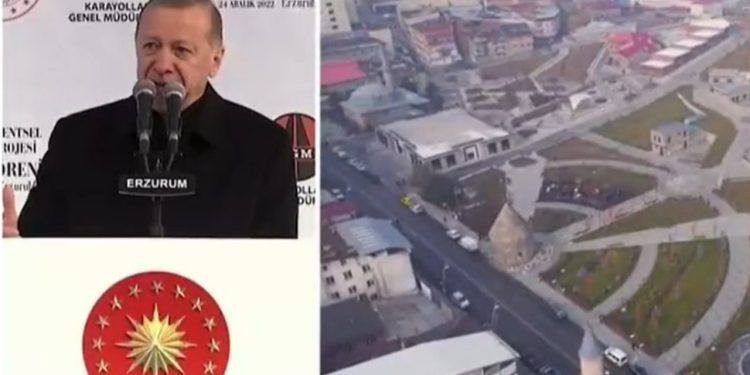 Erdoğan 1993 yılında seferlere başlayan havalimanını sahiplendi: 'Havalimanı mı vardı Erzurum’da?'
