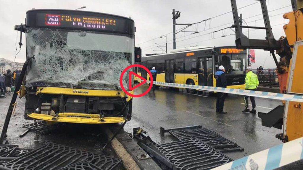 Galata Köprüsü üzerinde kaza: Balık tutan iki kişi ve bir yolcu yaralı