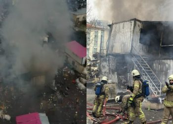 İstanbul Maltepe'de işçilerin kaldığı konteynerde yangın