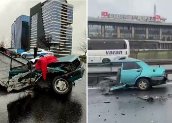 İstanbul’da korkunç kaza: Şahin ikiye bölündü
