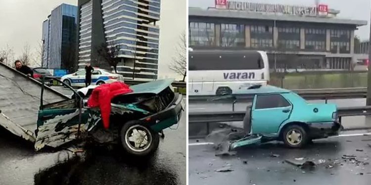İstanbul’da korkunç kaza: Şahin ikiye bölündü