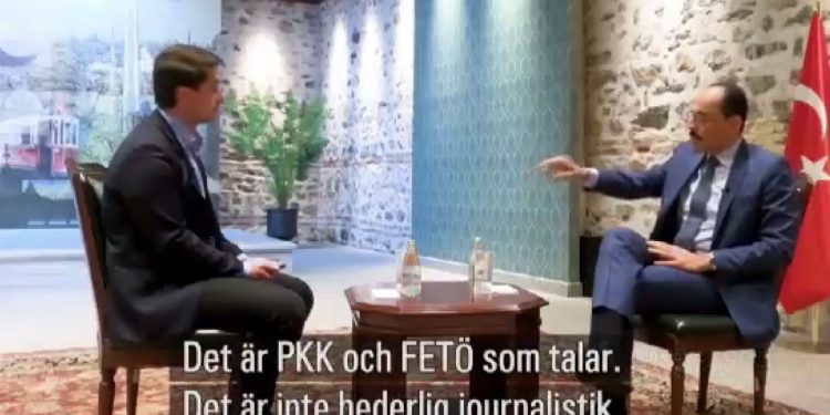 İsveçli gazeteci uyuşturucuyu sordu, Kalın röportajı terk etti