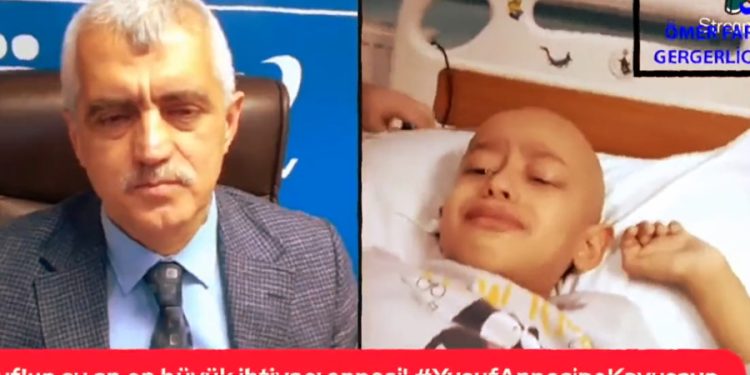 Kanser hastası 6 yaşındaki Yusuf Kerim, Gergerlioğlu’ndan annesini istedi
