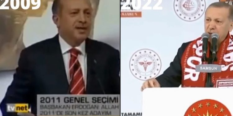 Memleket Partisi, Erdoğan’ın 2009’daki, “bu son adaylığım” açıklamasını paylaştı: “Bu kez de son kez adaymış”