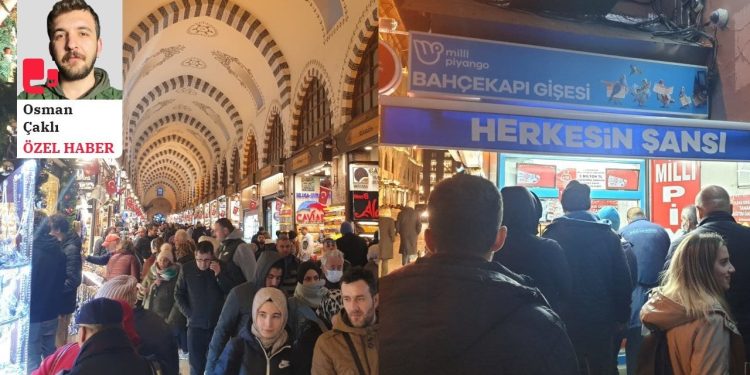 Yılbaşı 'alışverişi' piyango kuyruğunda bitiyor