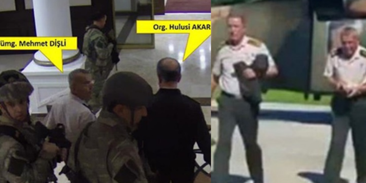 Hulusi Akar 16 Temmuz’da saat 15.00’e kadar Mehmet Dişli’nin kriz merkezini yönetmesine sessiz kalmış.