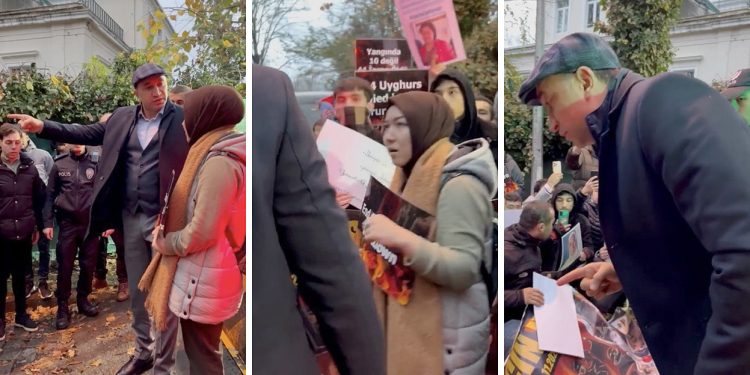 ‘Siz Uygur kardeşlerimize baskı uygulayan Çin polisi misiniz?’