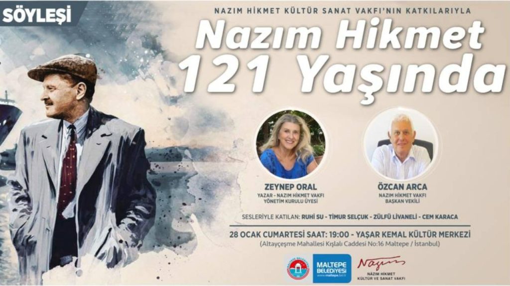 121 yaşında: Evrensel şair Nâzım Hikmet Maltepe'de anılıyor