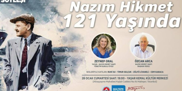 121 yaşında: Evrensel şair Nâzım Hikmet Maltepe'de anılıyor