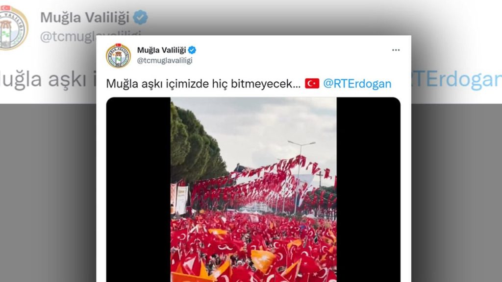 AKP propagandası yapmakla suçlanmıştı: Muğla Valiliği tweeti sabitledi