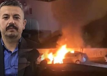 Anamur Ülkü Ocakları Başkanı'nın aracı kundaklandı