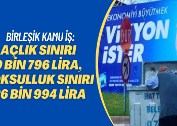 Birleşik Kamu İş: Açlık sınırı 9 bin 796 lira, yoksulluk sınırı 26 bin 994 lira