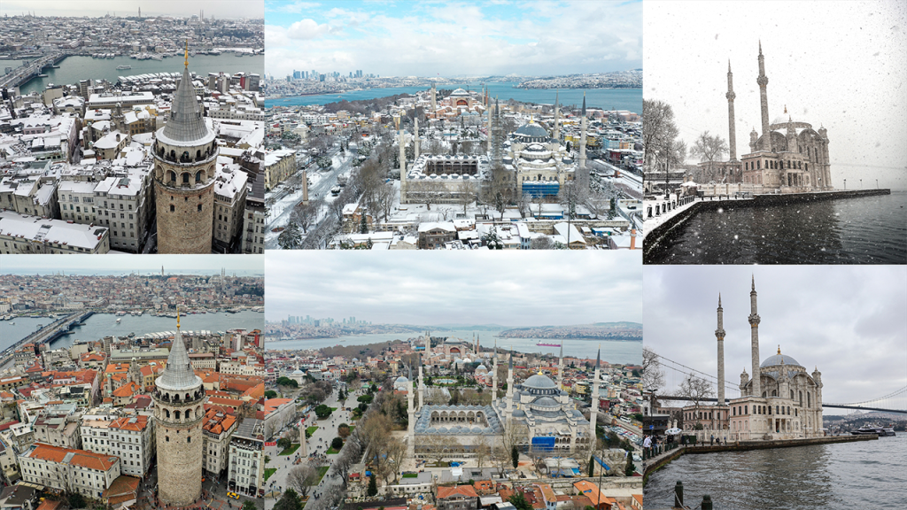 Bu sene kış gelmedi: Bir yıl arayla iki farklı İstanbul