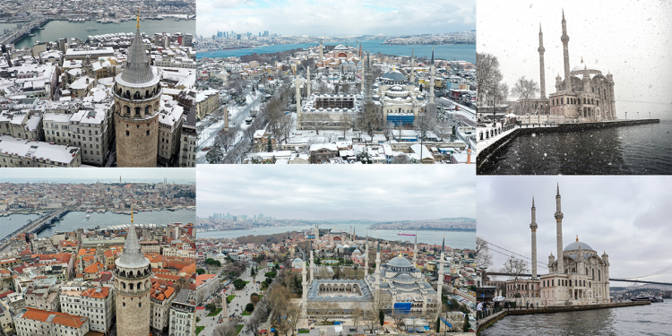 Bu sene kış gelmedi: Bir yıl arayla iki farklı İstanbul