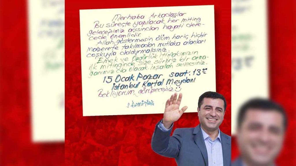 Demirtaş'tan mitinge çağrı: Ben bile geliyorum. İnanmıyorsanız gelin görün