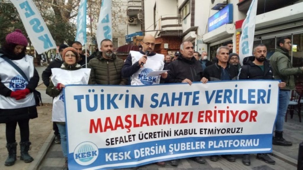 Emekçilerden maaş zammı protestosu: TÜİK’in sahte verileri maaşlarımızı eritiyor