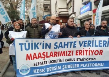Emekçilerden maaş zammı protestosu: TÜİK’in sahte verileri maaşlarımızı eritiyor