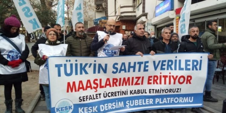 Emekçilerden maaş zammı protestosu: TÜİK’in sahte verileri maaşlarımızı eritiyor