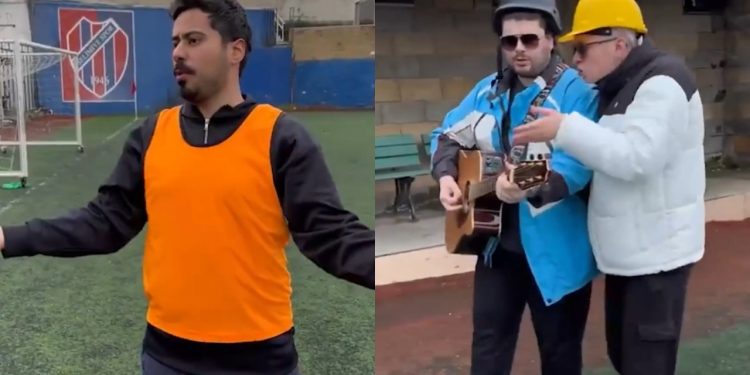 Erdoğan taklitleri ile bilinen isim yeşil sahalara indi: Video sosyal medyada gündem oldu