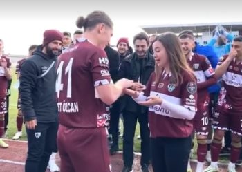 Eskişehirspor'dan Bandırma'ya transfer olan Mehmet Özcan'dan maç sonu evlenme teklifi