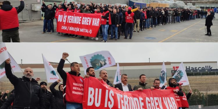 Gebze'de metal işçileri greve çıktı