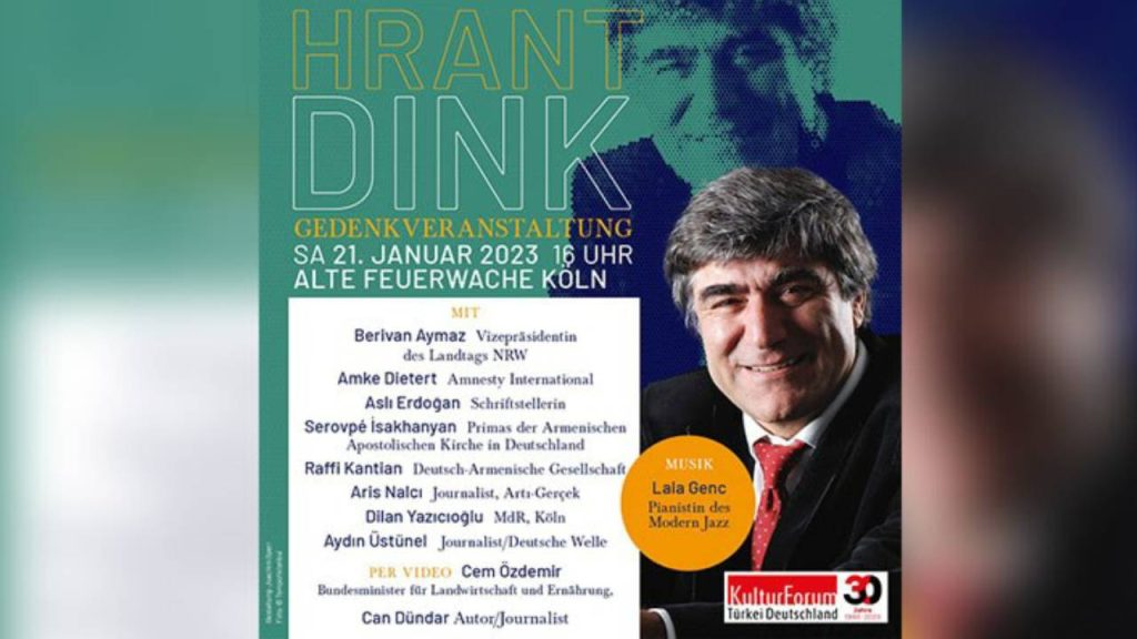 Hrant Dink, katledilişinin 16'ncı yılında Köln'de anılacak