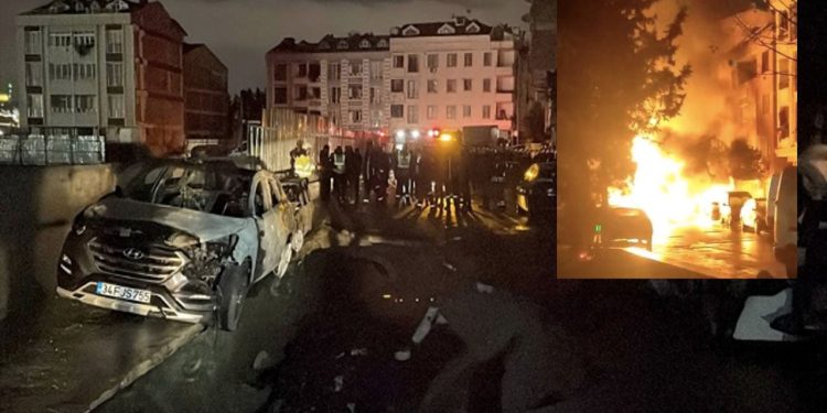 İstanbul'da doğal gaz patlaması: Dört araç yandı, iki bina tahliye edildi