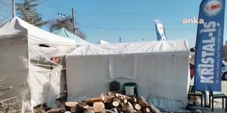 İşverenden grev çadırının elektriğini ve suyunu kesti: 'Bireysel teklifleri kabul etmedik'