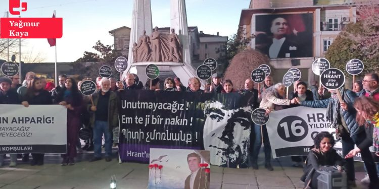 Komşuları Hrant Dink'i andı: 16 yıldır bu meydandan geçmiyor