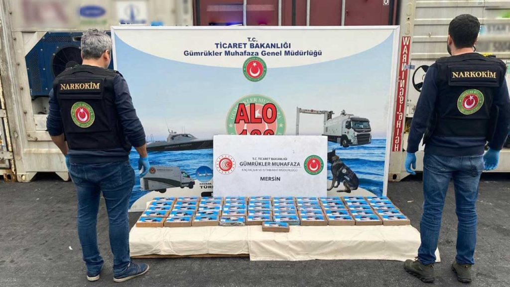 Mersin Limanı'nda 56 kilo kokain ele geçirildi