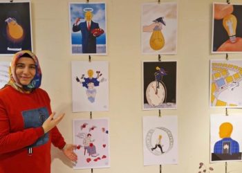 Resim öğretmeni Nesibe Zeynep Yahşi ‘Zulme karşı dik duruş’ sergisini Hollanda’da açtı