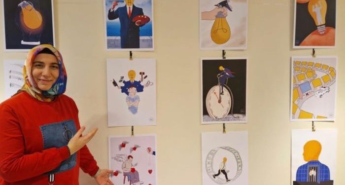 Resim öğretmeni Nesibe Zeynep Yahşi ‘Zulme karşı dik duruş’ sergisini Hollanda’da açtı
