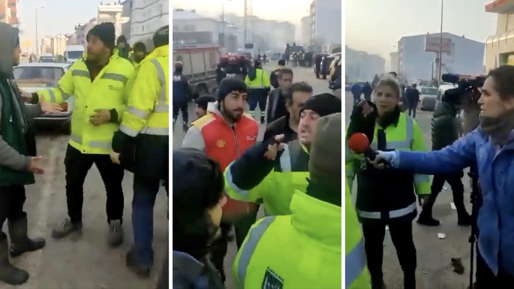 AFAD son anda geldi, bir kişiyi enkazdan çıkaran gönüllüleri kovmak istedi