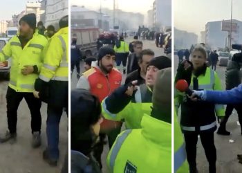 AFAD son anda geldi, bir kişiyi enkazdan çıkaran gönüllüleri kovmak istedi