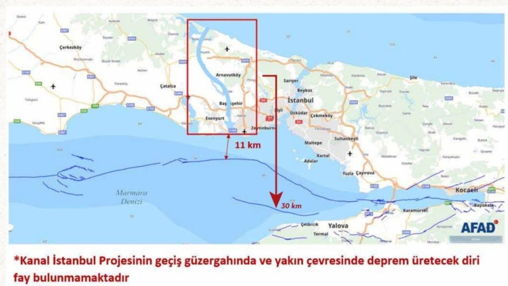 AFAD'ın 'Kanal İstanbul çevresinde diri fay yoktur' savunması gündem oldu