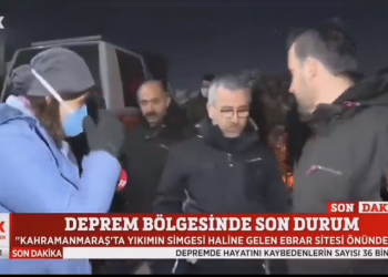 AKP’li Başkan ile konuşmak isteyen depremzede: Ne vuruyorsun, sen kimsin?