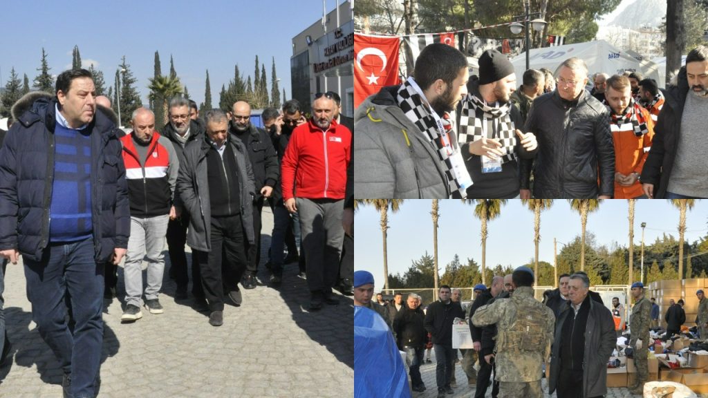 Beşiktaş Başkanı Çebi'den deprem bölgesine ziyaret