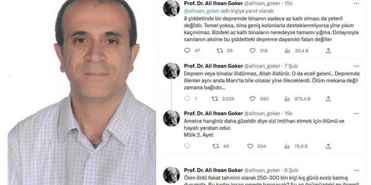 'Bina değil, Allah öldürür' diyen akademisyene soruşturma