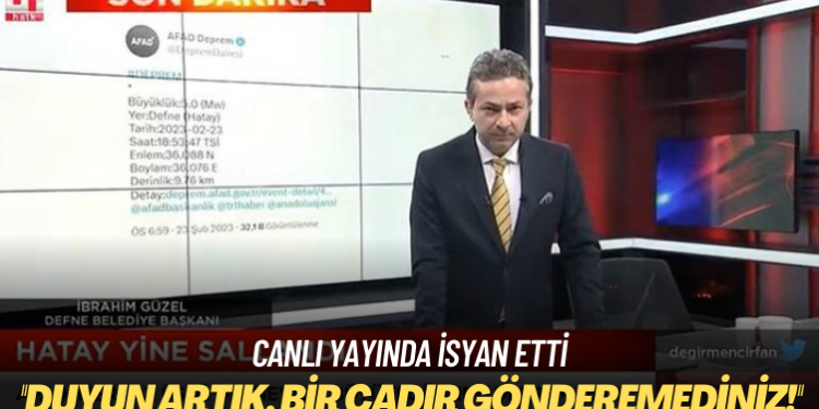 Canlı yayında isyan etti: Duyun artık, bir çadır gönderemediniz!