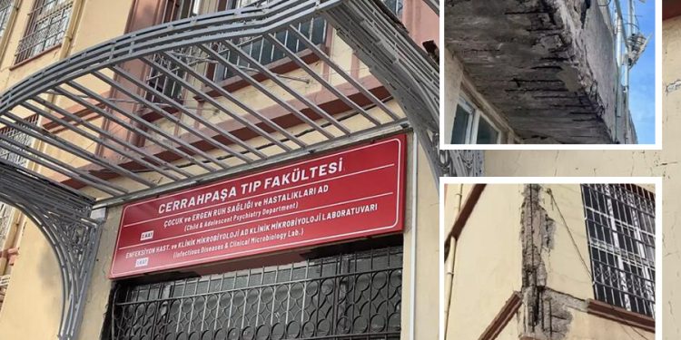 Cerrahpaşa Tıp Fakültesi’nin büyük bölümü deprem riski nedeniyle kapatıldı