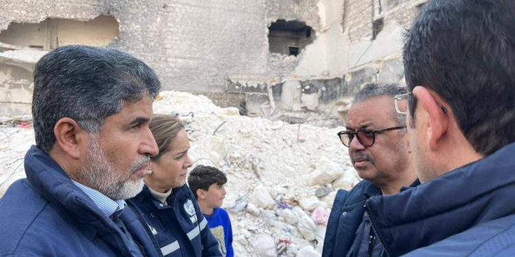 DSÖ Genel Sekreteri depremin vurduğu Halep'e gitti