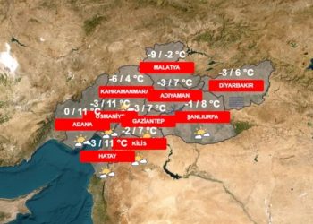 Deprem bölgesinde hava sıcaklığı düşecek