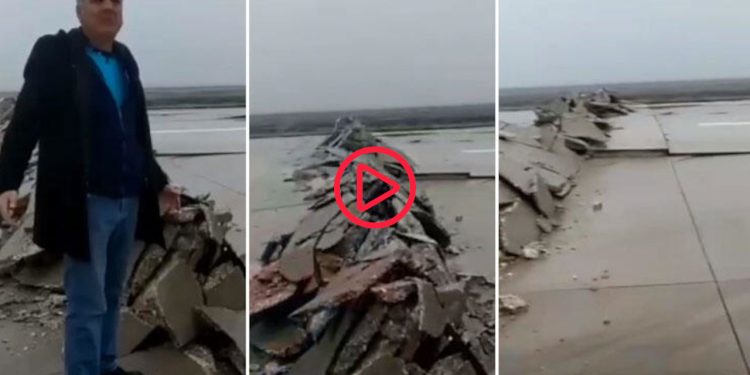 Depremde Hatay Havalimanı pisti yarıldı