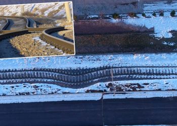 Depremin etkisiyle Gölbaşı'nda tren rayları yamuldu
