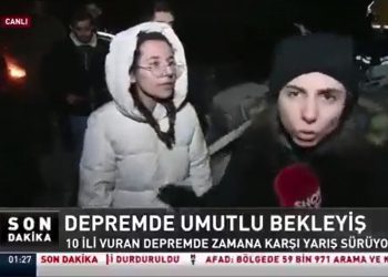 Depremzede ‘yardım gelmedi’ diye söyleyince Show TV muhabiri mikrofonu çekti